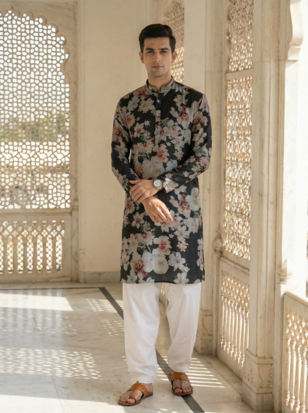 1000069143.jpg Midnight Blossom Printed Kurta